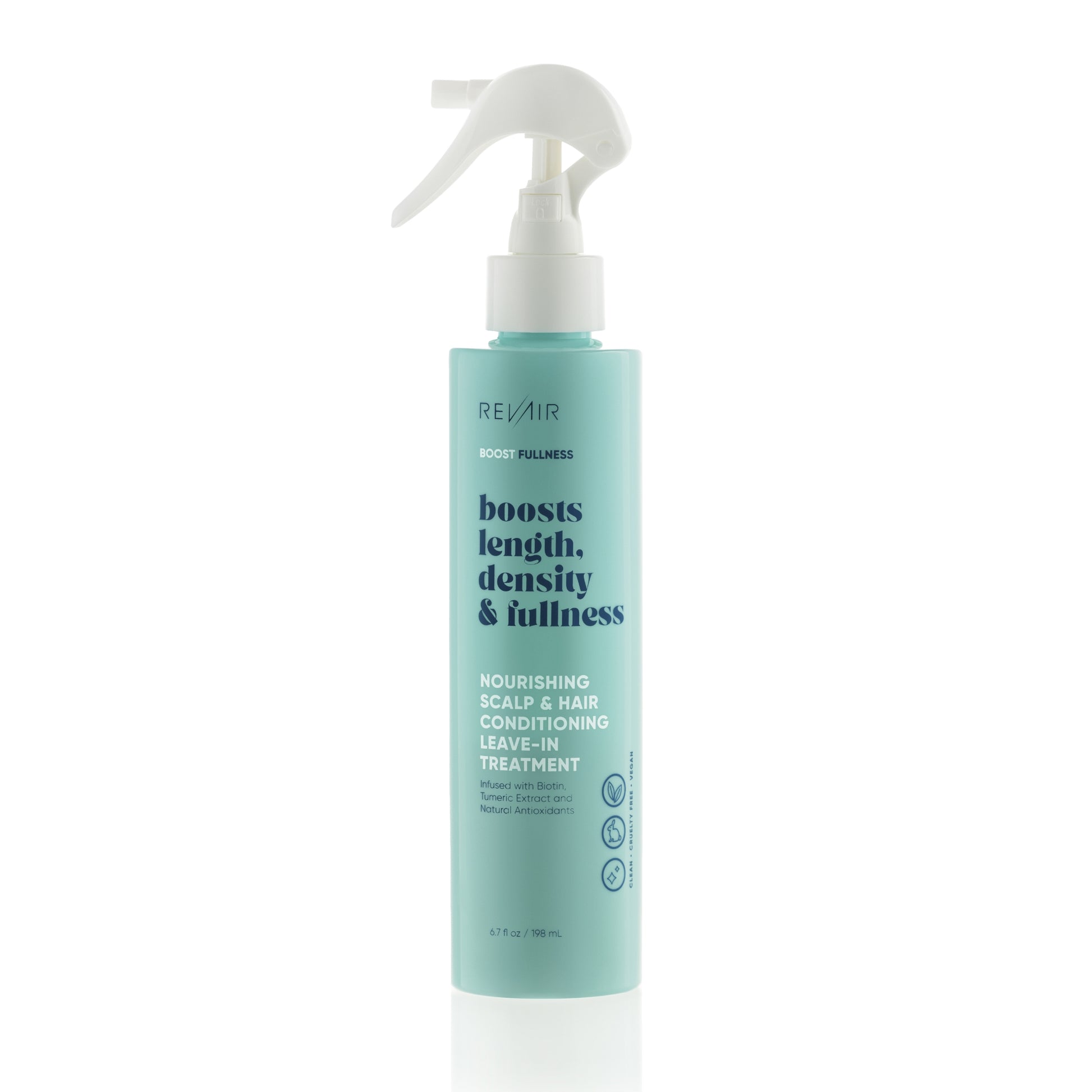 Boost length, density, and fullness - RevAir nourishing scalp and hair conditioning leave-in treatment 6.7 ounce spray bottle