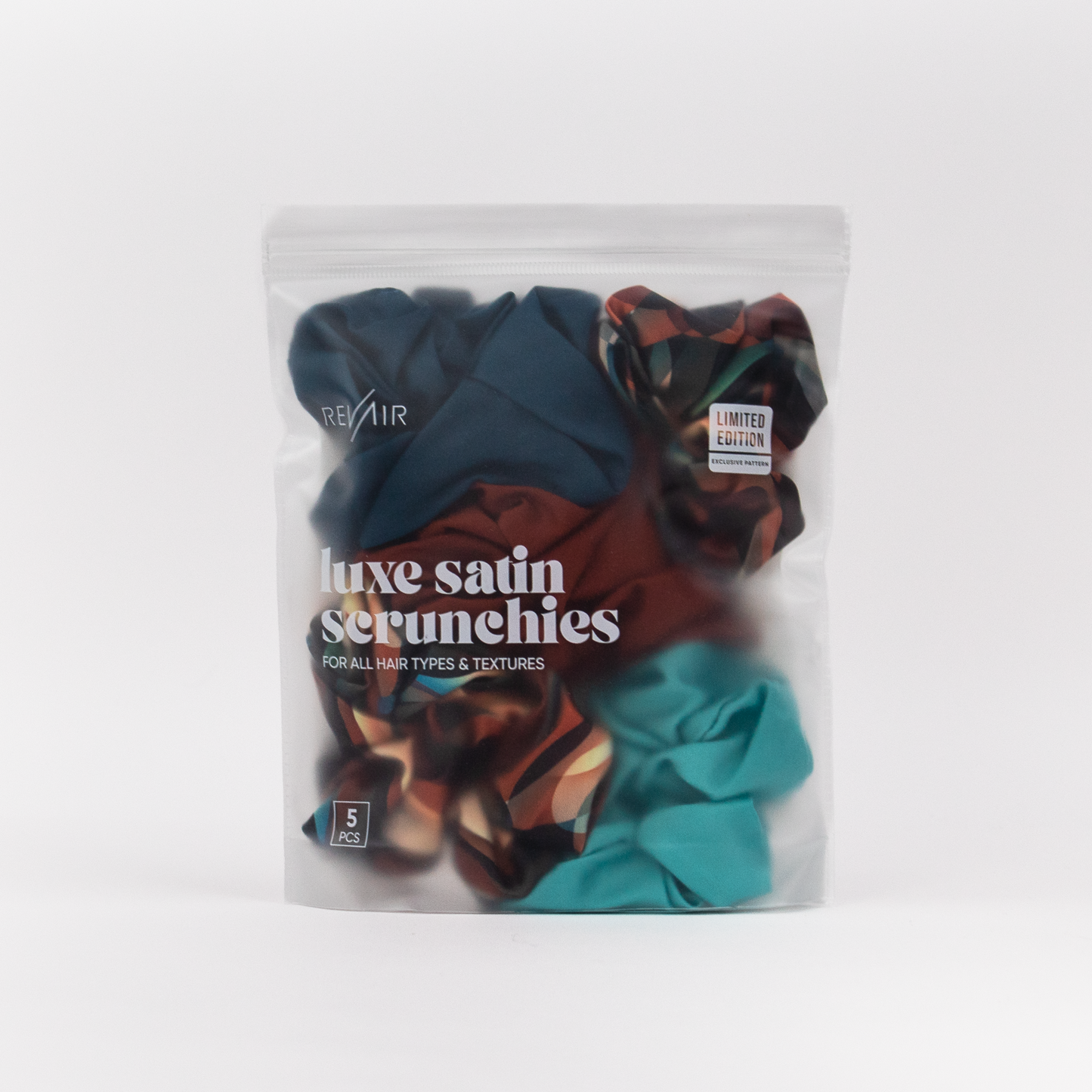 Luxe Satin Scrunchies (5-pack) - Limited Edition Cinnamon Swirl Collection