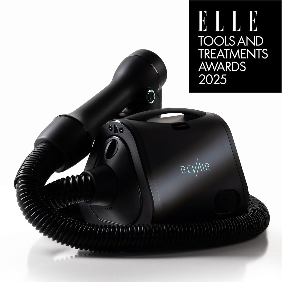 RevAir Reverse-Air Dryer with badge: Elle tools and treatments awards 2025