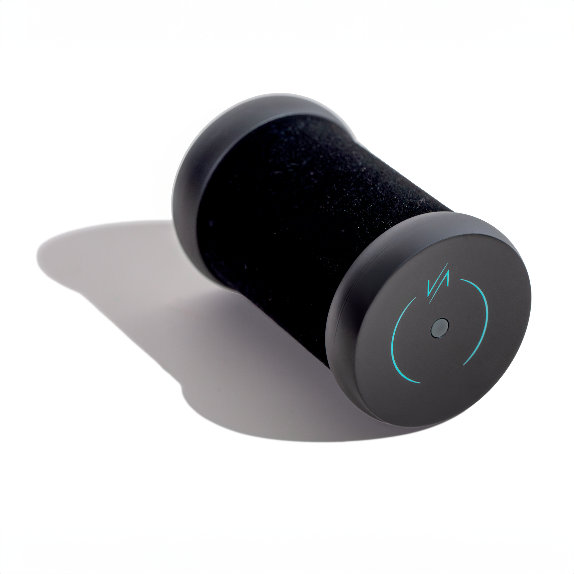 Close up on one velvet flocked hot roller