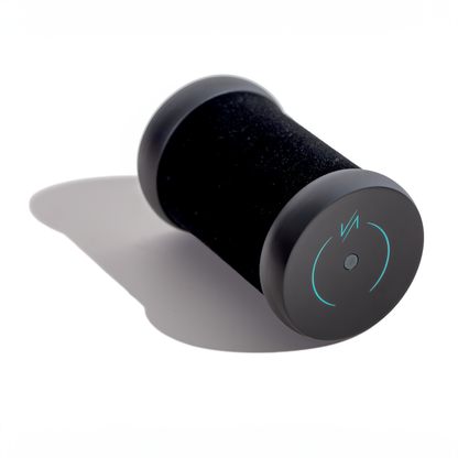 Close up on one velvet flocked hot roller