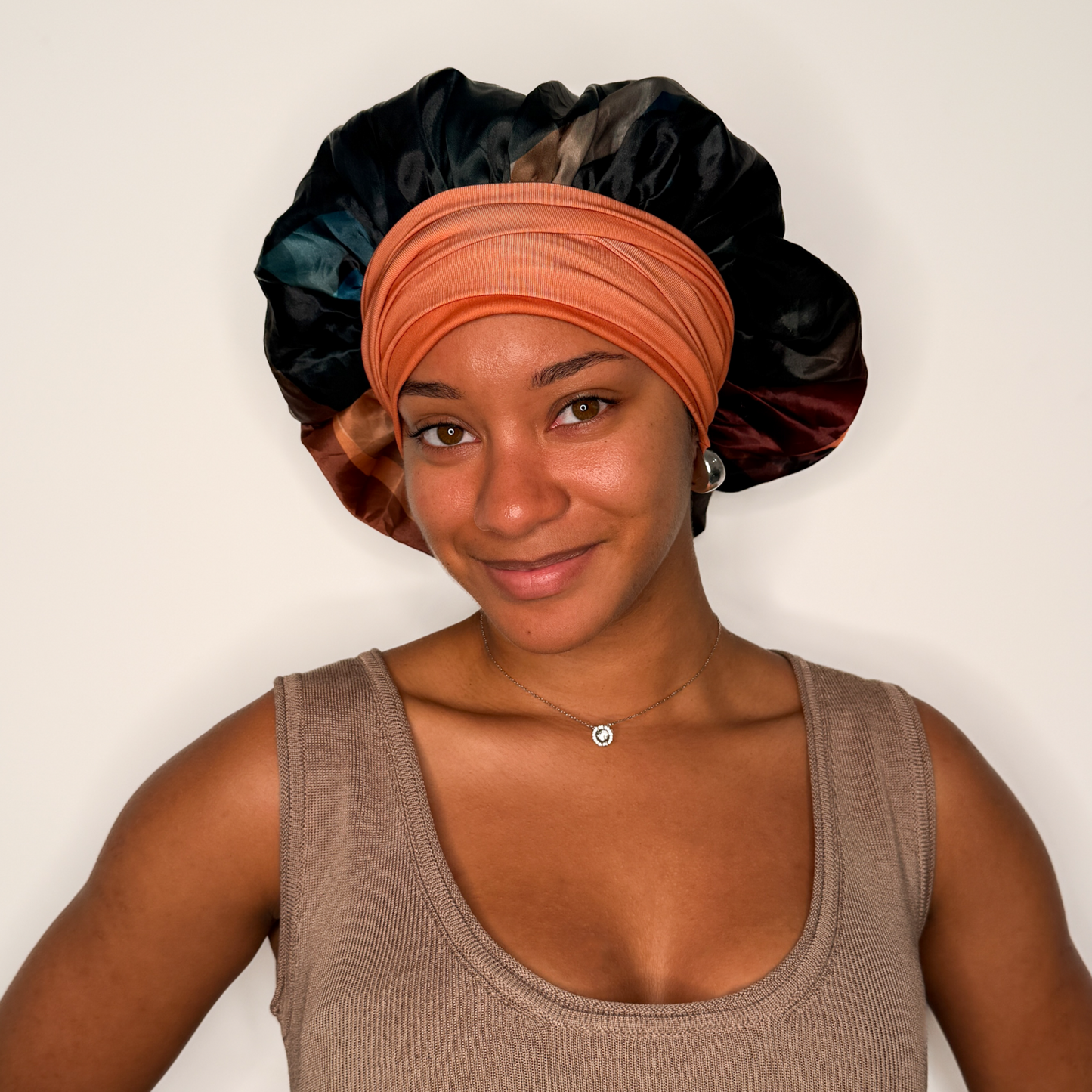 Luxe Satin Bonnet - Limited Edition Cinnamon Swirl Collection