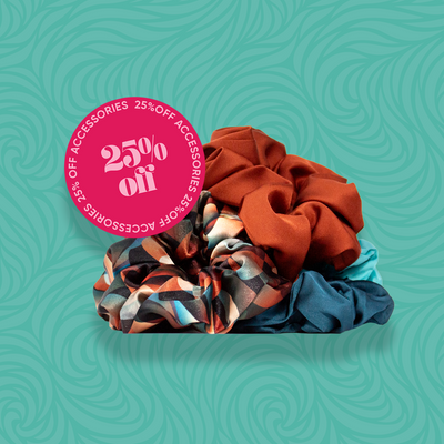 Luxe Satin Scrunchies (5-pack) - Limited Edition Cinnamon Swirl Collection