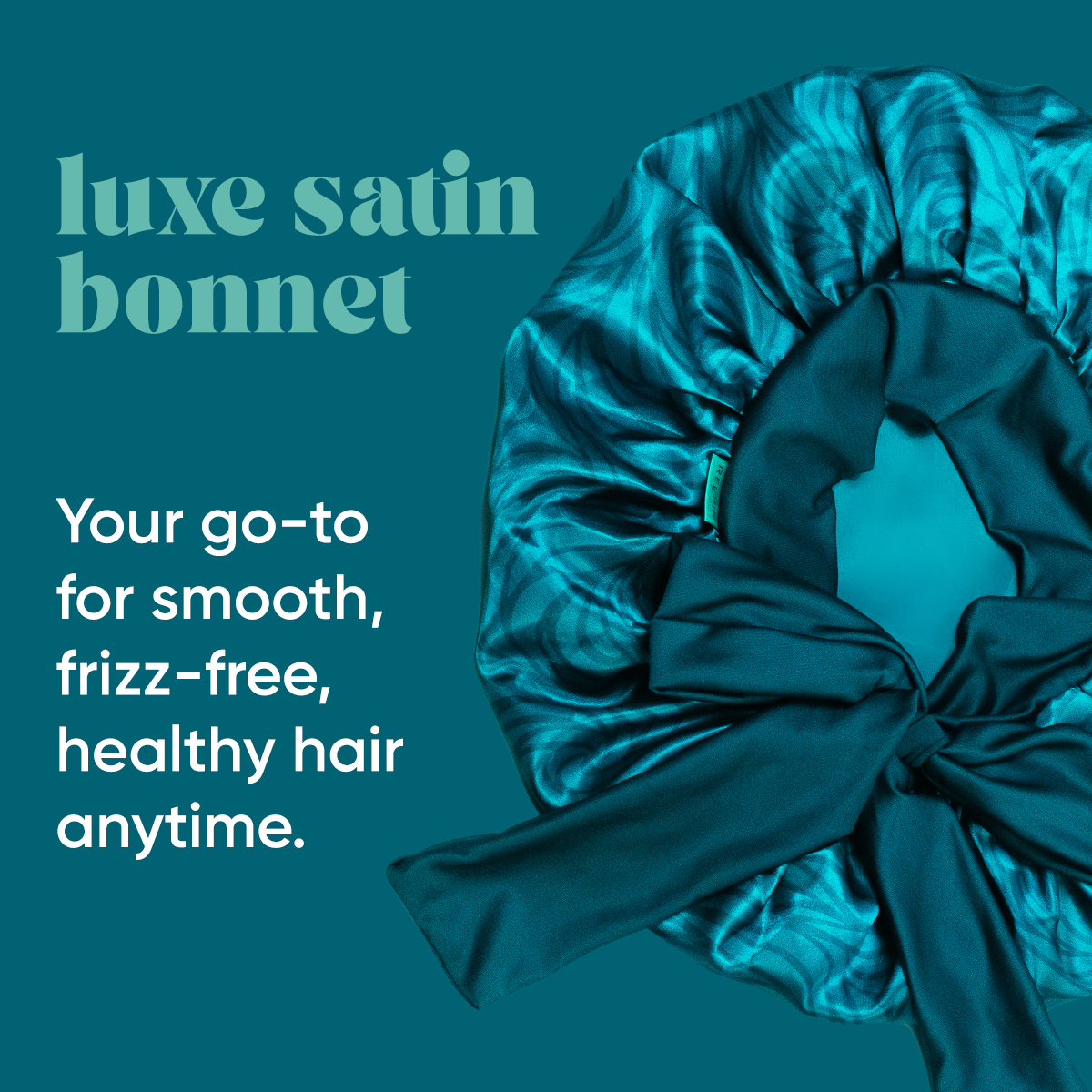 Luxe Satin Bonnet - Azure Swirl