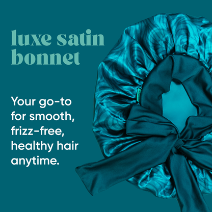 Luxe Satin Bonnet - Azure Swirl