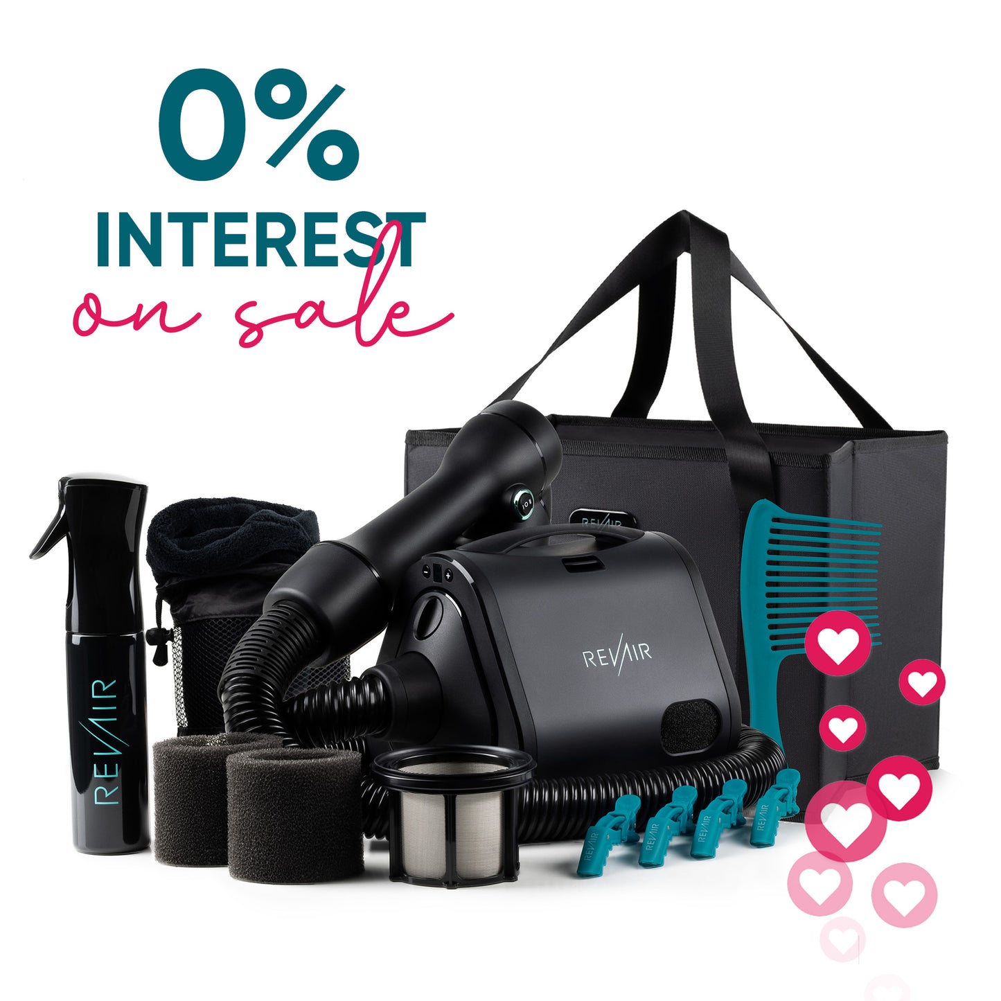 0% interest - on sale - RevAir Total Package showing Reverse-Air Dryer and included accessories