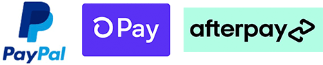 PayPal, Shop Pay, and Afterpay logos